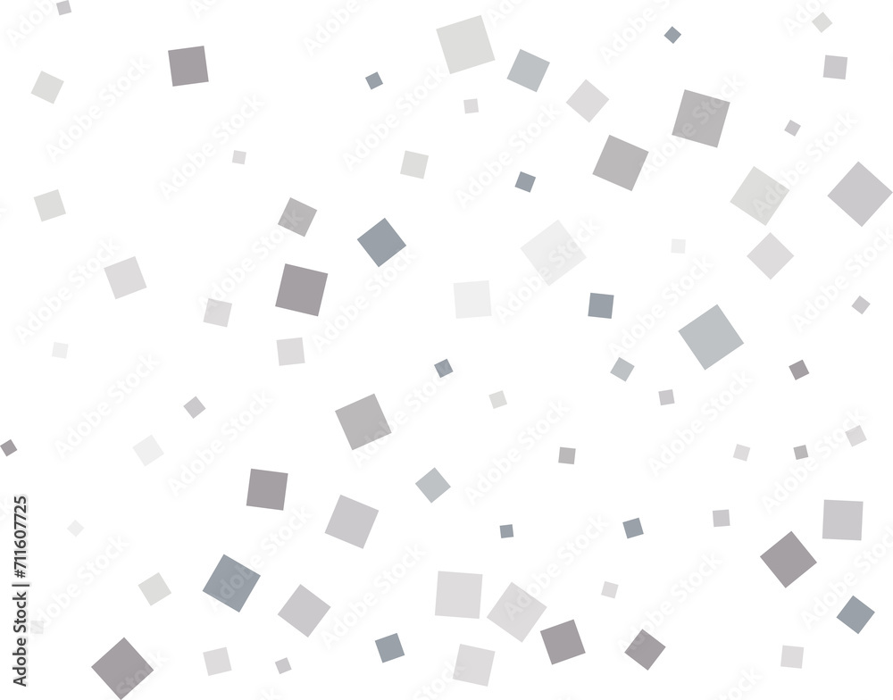 Gender Neutral Silver Square Confetti