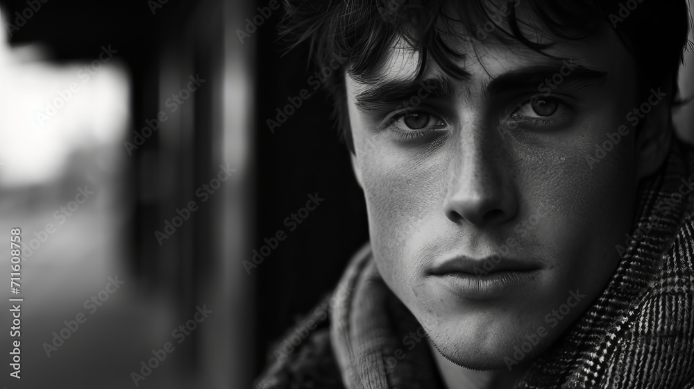 Portrait of a man looking directly at the camera Portrait of a man looking directly at the camera