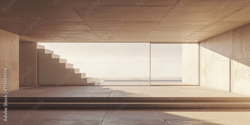 Fototapeta premium Minimalist architectural design composition
