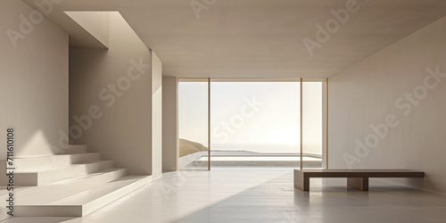 Minimalist architectural design composition