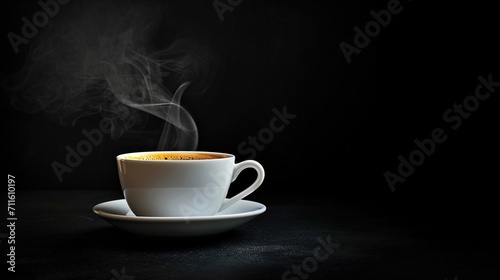 Coffee Cup with Black Background