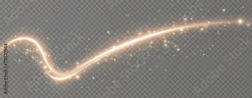 Abstract light speed motion effect.Gold color spiral glow effect.Magic shiny line.	