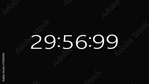 30 minutes countdown clock