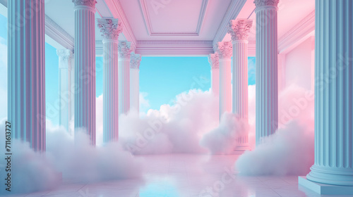 A sanctuary on the cloud Background photo