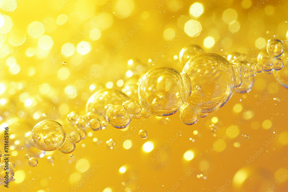 liquid bubble background, yellow color liquid bubble background, yellow color