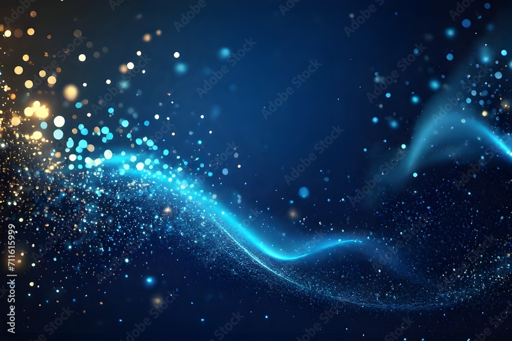 Obraz premium blue glow particle