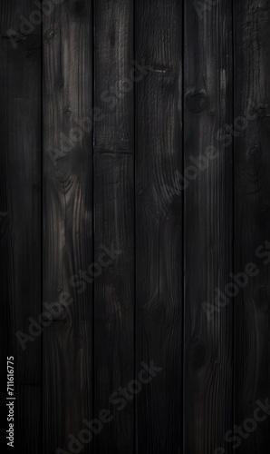 Black wood texture. Dark wooden background with natural pattern