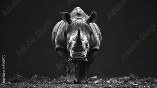 Rhinoceros facing straight