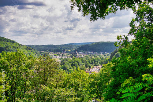 Blick auf Haustadt, Ortsteil der Gemeinde Beckingen im Saarland, Deutschland