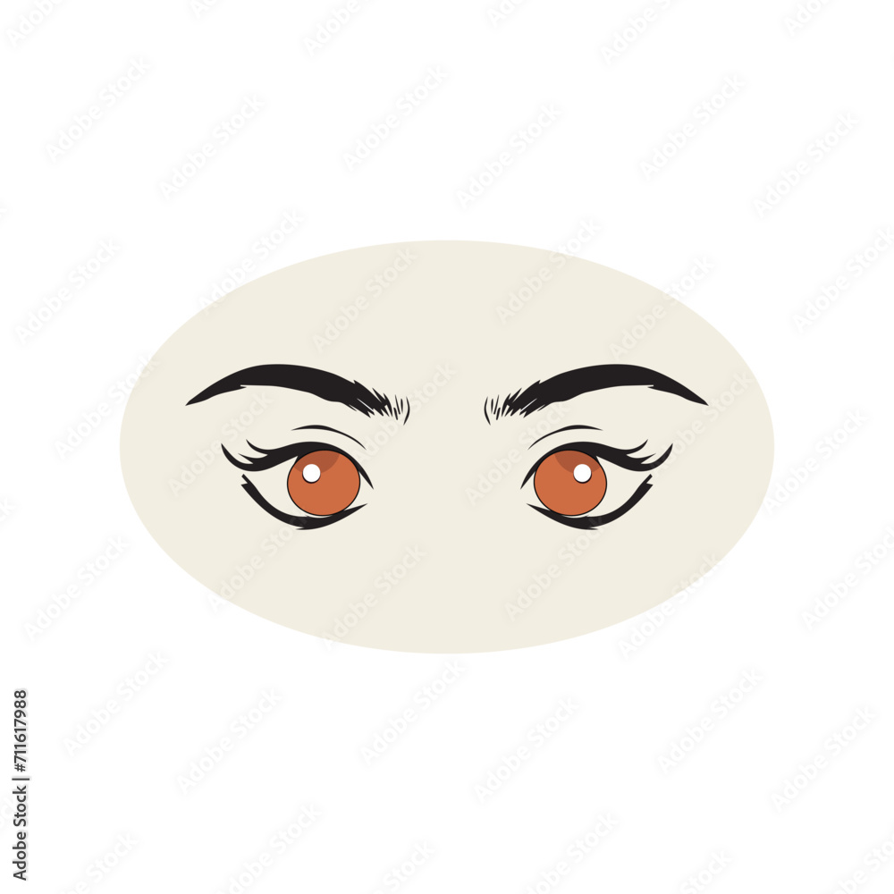 Female eyes icon with eye brows. Illustration of woman's sexy luxurious eye with perfectly shaped eyebrows and full lashes. Hand-drawn Idea for business visit card, typography vector. Female eyes icon with eye brows. Illustration of woman's sexy luxurious eye with perfectly shaped eyebrows and full lashes. Hand-drawn Idea for business visit card, typography vector.