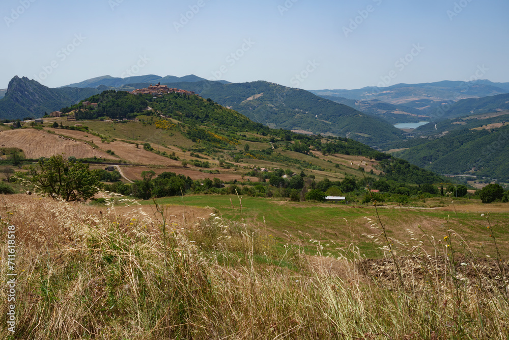 Fototapeta premium Country landscape near Potenza, Basilicata, Italy