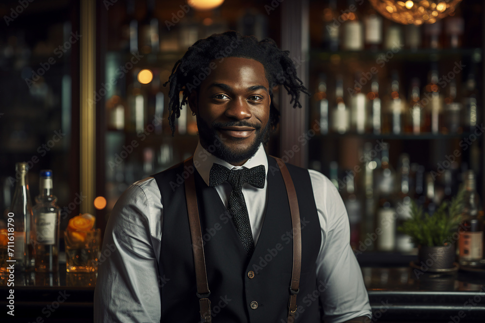 Obraz premium Portrait of handsome attractive man gentleman generative ai