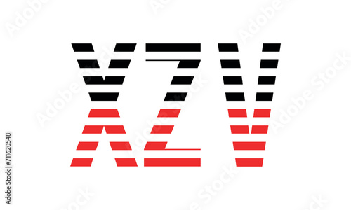 XZV three initial letter iconic line negative space minimal logo design vector template. monogram, abstract, wordmark, business, typography, minimalist, brand, company, flat, modern, unique, simple