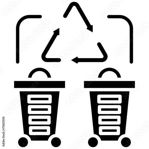 Waste Recovery icon vector image. Can be used for Economy.