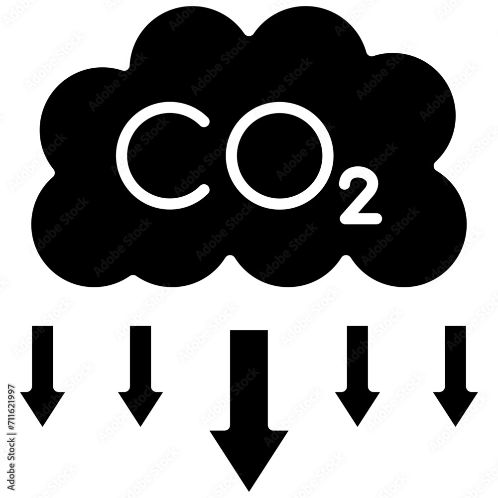 Naklejka premium Carbon Emissions icon vector image. Can be used for Economy.