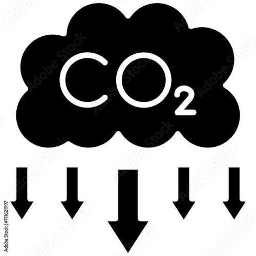 Carbon Emissions icon vector image. Can be used for Economy. photo