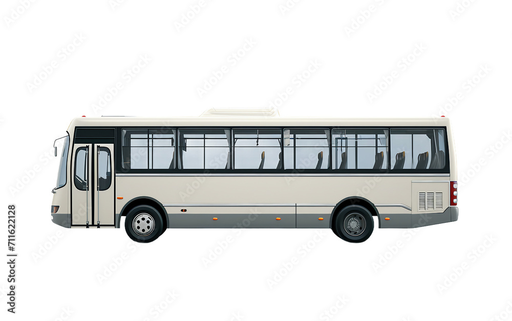 Airport Bus On Transparent Background.