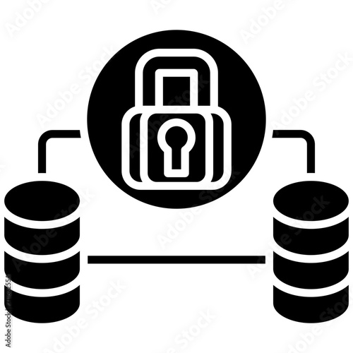 Database Protection icon vector image. Can be used for Web Hosting.