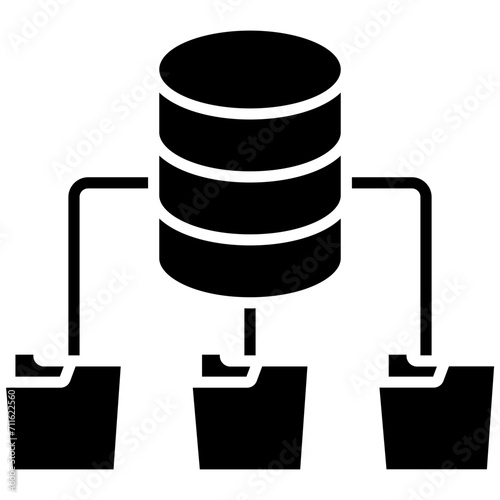 Database Architecture icon vector image. Can be used for Web Hosting.