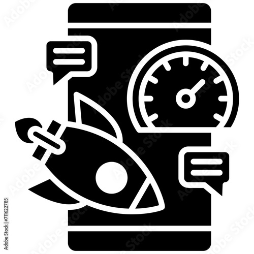 High Speed Communication icon vector image. Can be used for Web Hosting.