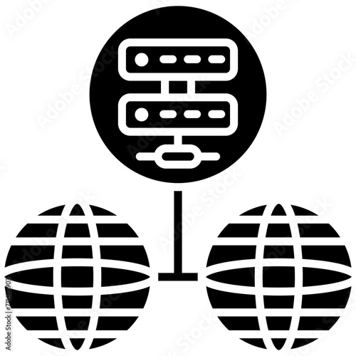 Network Server icon vector image. Can be used for Web Hosting.