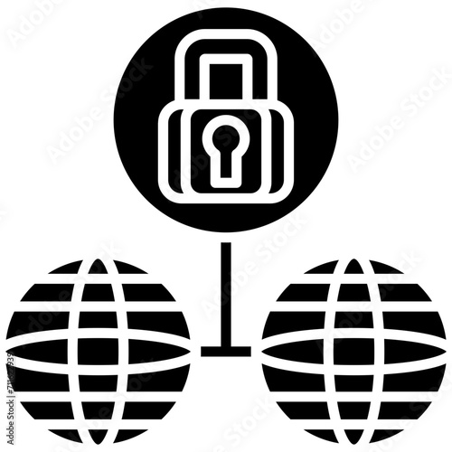 Network Security icon vector image. Can be used for Web Hosting.