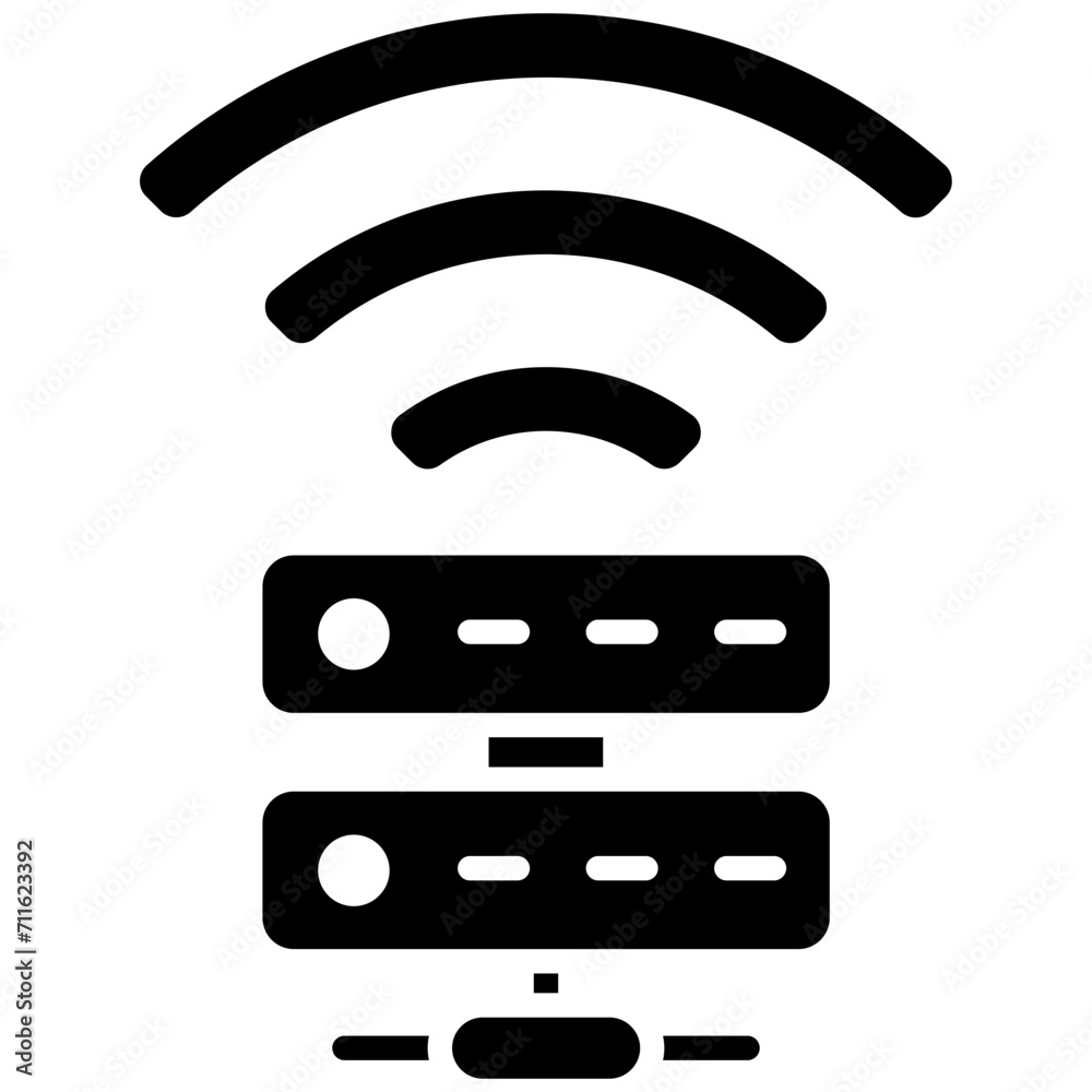 Wifi Server icon vector image. Can be used for Web Hosting. Wifi Server icon vector image. Can be used for Web Hosting.