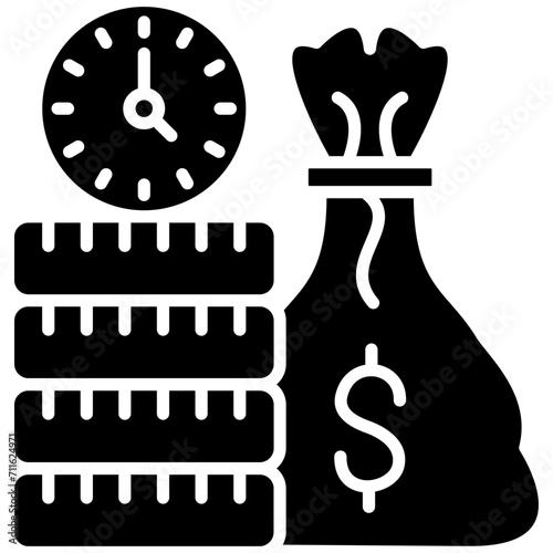 Time Deposit icon vector image. Can be used for Online Money Services.