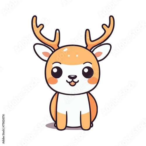 Cute Reindeer wild animal vector EPS