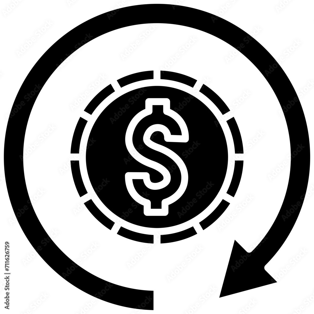 Chargeback icon vector image. Can be used for Fintech. Chargeback icon vector image. Can be used for Fintech.