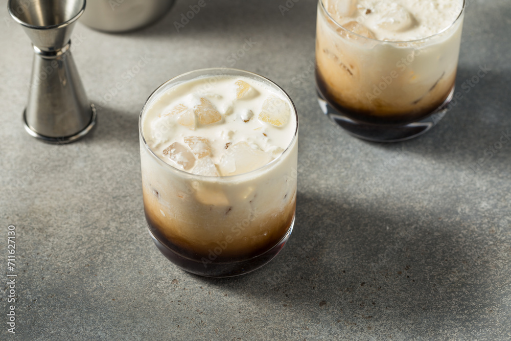 Refreshing Boozy Vodka White Russian Cocktail Refreshing Boozy Vodka White Russian Cocktail