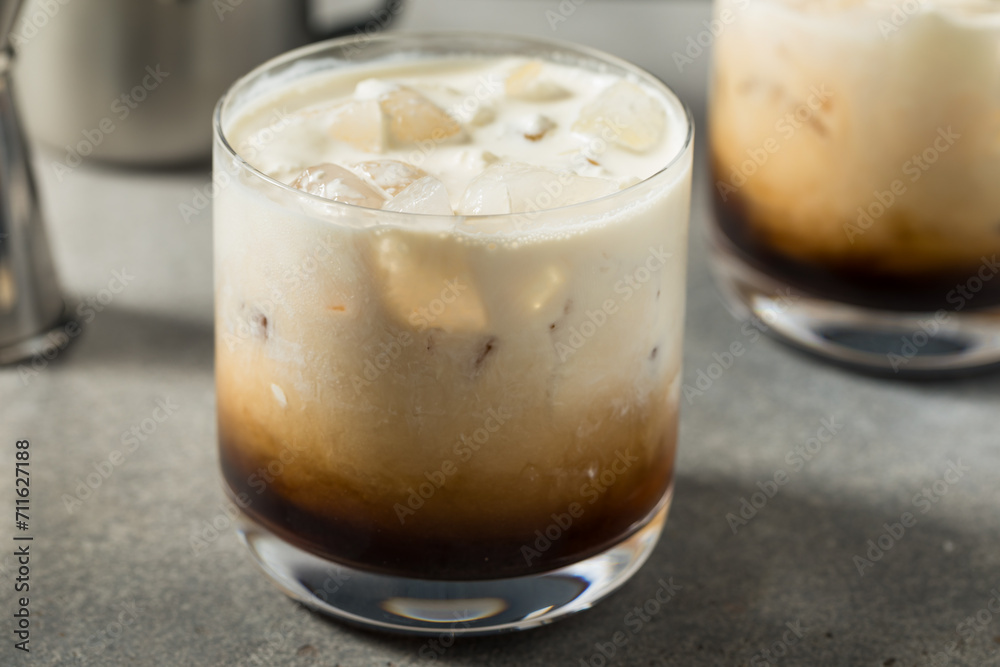Refreshing Boozy Vodka White Russian Cocktail Refreshing Boozy Vodka White Russian Cocktail