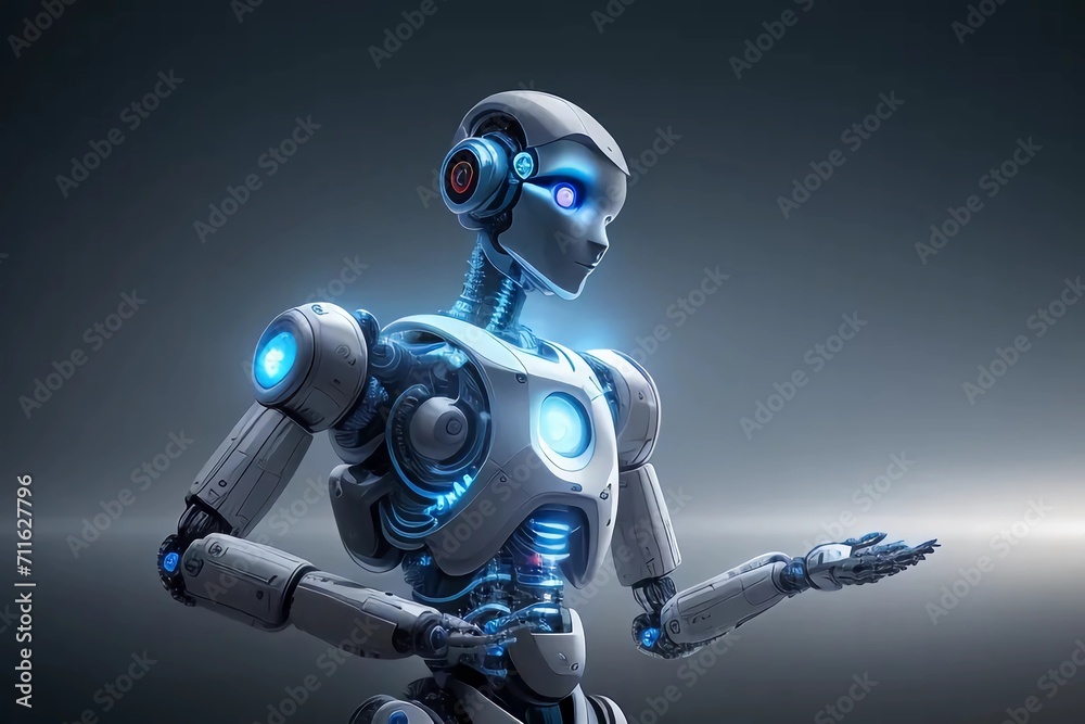 Robot - artificial intelligence technology ai robot . Generated AI
