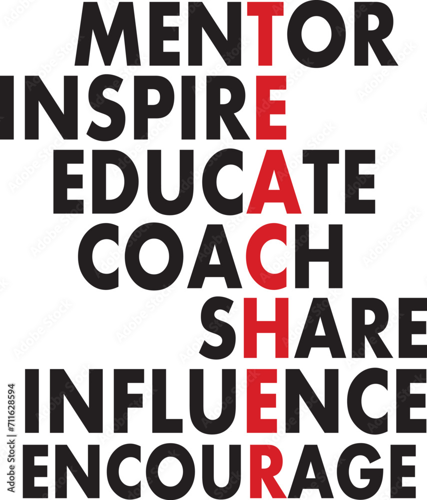 Mentor Inspire Educate Coach Share Influence Encourage