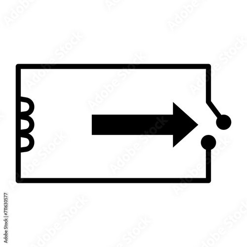 Relay icon vector image. Can be used for Electric Circuits.
