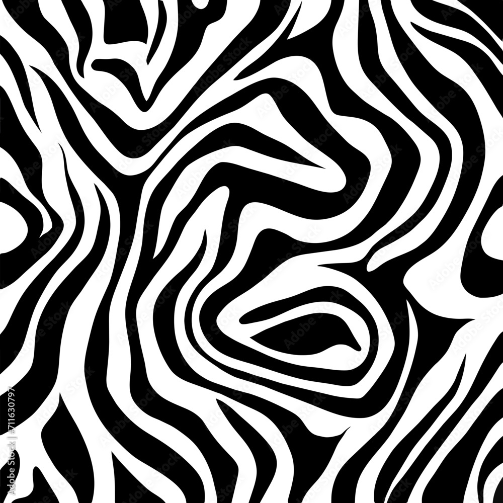 black and white pattern, zebra skin texture, abstract background.