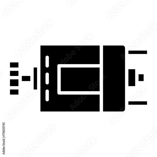 Dc Motor icon vector image. Can be used for Electric Circuits.