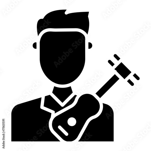 Musician icon vector image. Can be used for Humans.