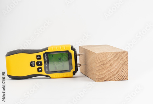 moisture meter for measuring the Relative humdity of wood concrete buildings and firewood photo