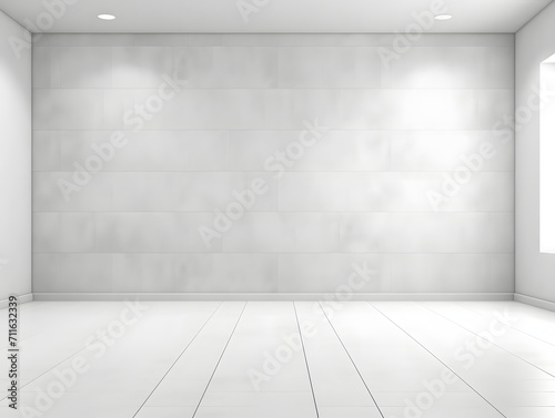 Empty room with white wall and empty space © tanjidvect