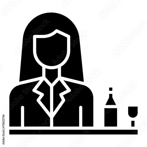 Bartender icon vector image. Can be used for Women.