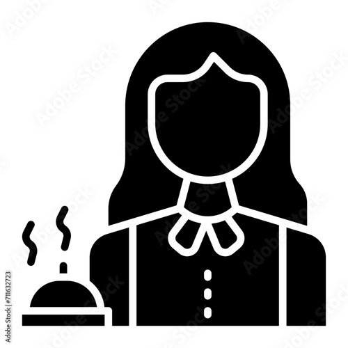 Waitress icon vector image. Can be used for Women.