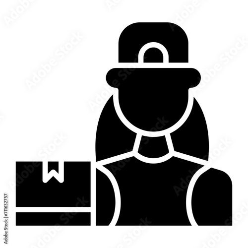 Delivery Driver icon vector image. Can be used for Women.
