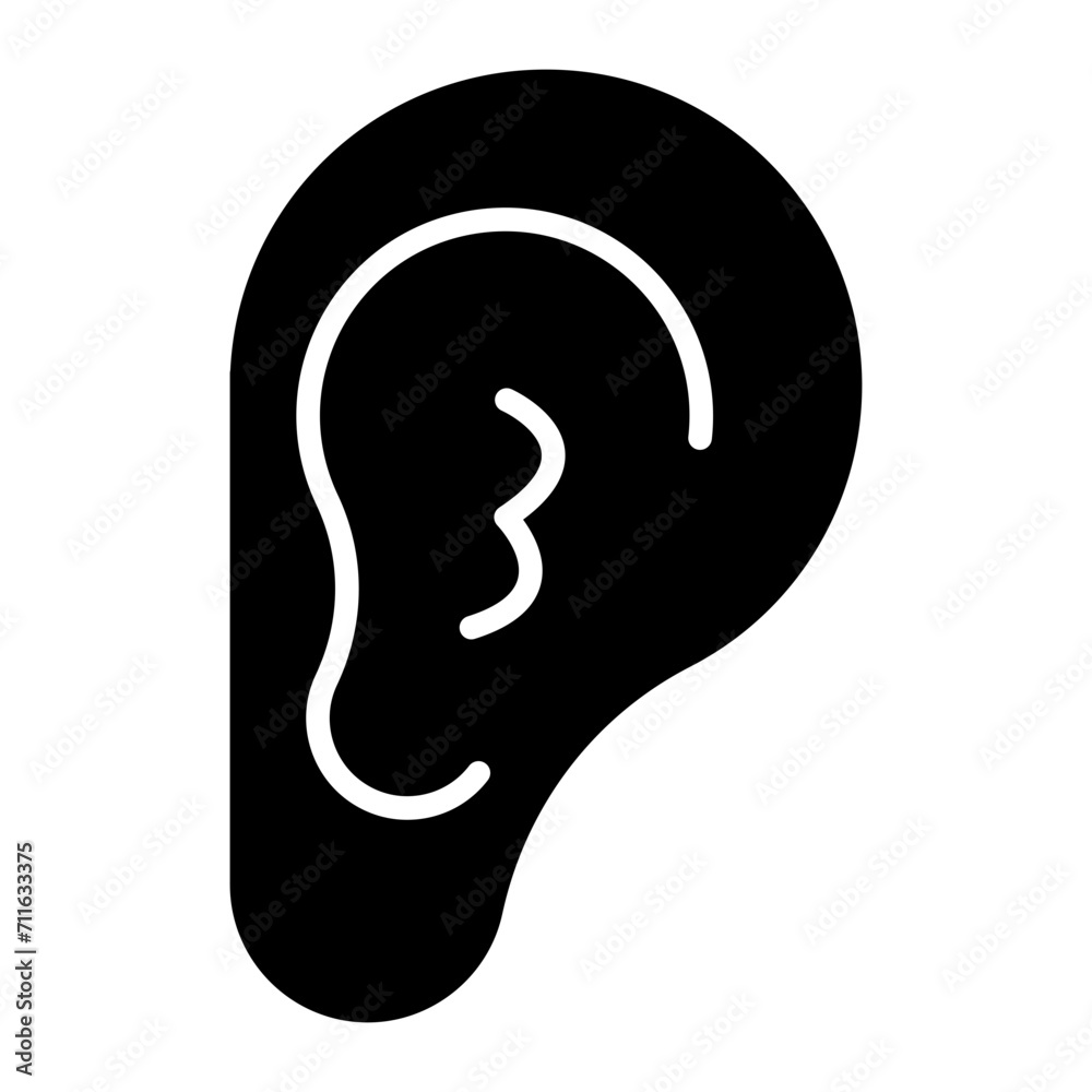 Outer Ear icon vector image. Can be used for Human Anatomy. Outer Ear icon vector image. Can be used for Human Anatomy.