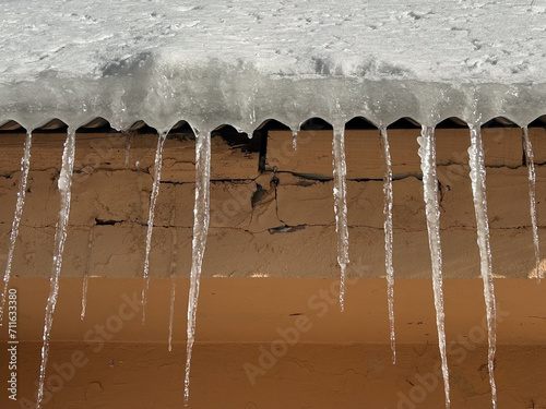 icicles on a roof