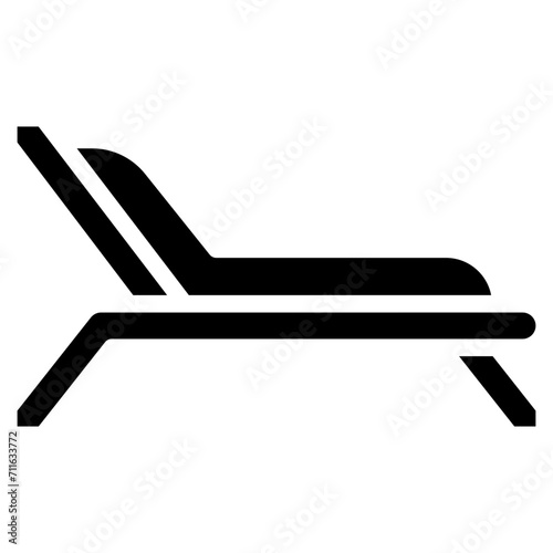 Beach Chair icon vector image. Can be used for Outdoor Fun.