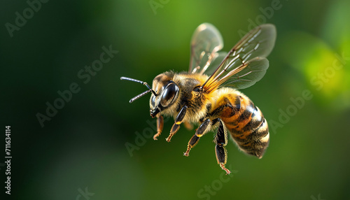 Cinematic photo of a flying bee