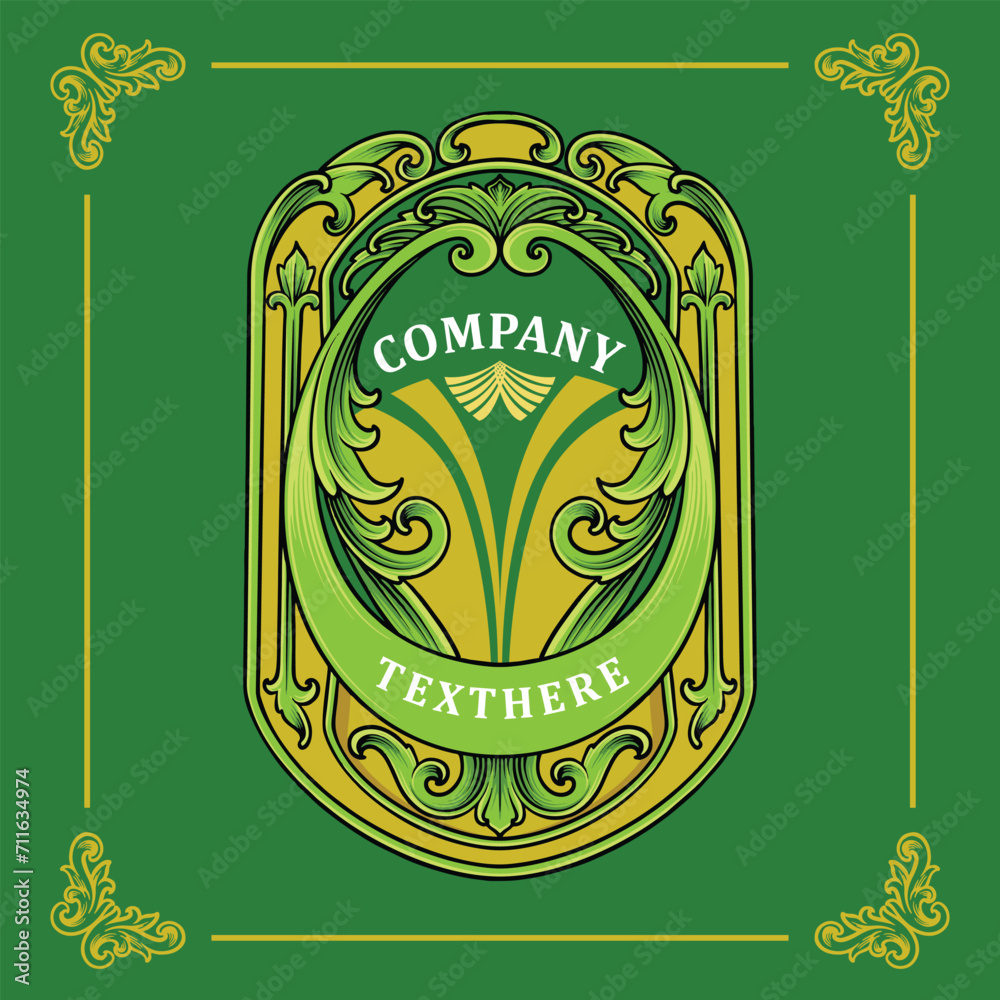 Company vintage logo design label