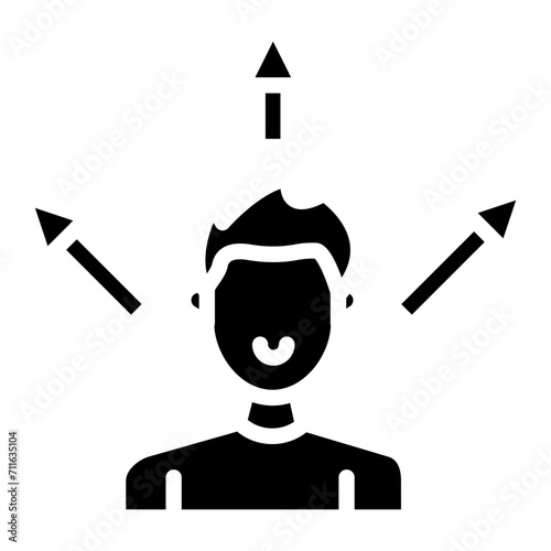 Decision Making icon vector image. Can be used for Personality Traits.