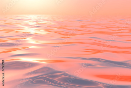 Warm sunset hues over the water, marine background. Image for relaxation or meditation app. Cover image for a travel brochure or website. Album cover for a chill-out or ambient music collection. photo